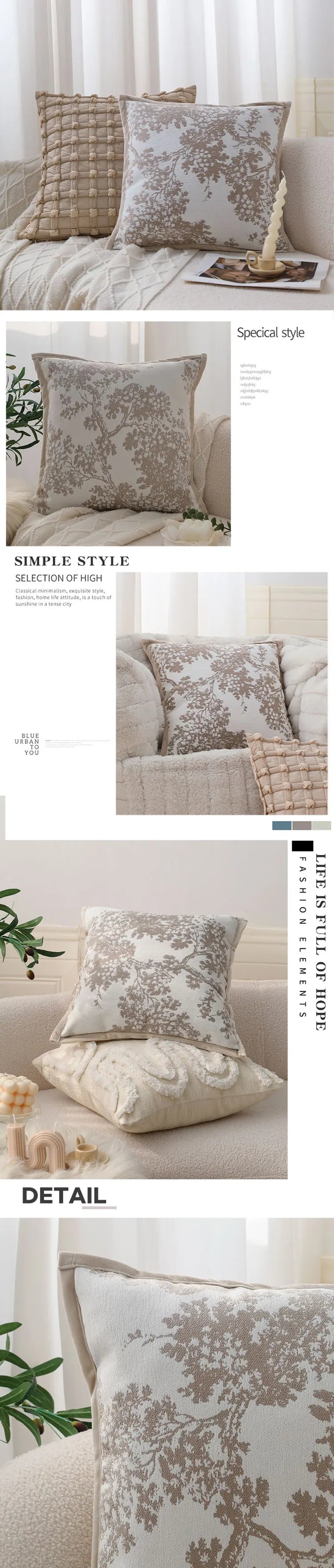 Dekorativer Kissenbezug – Nordic Style