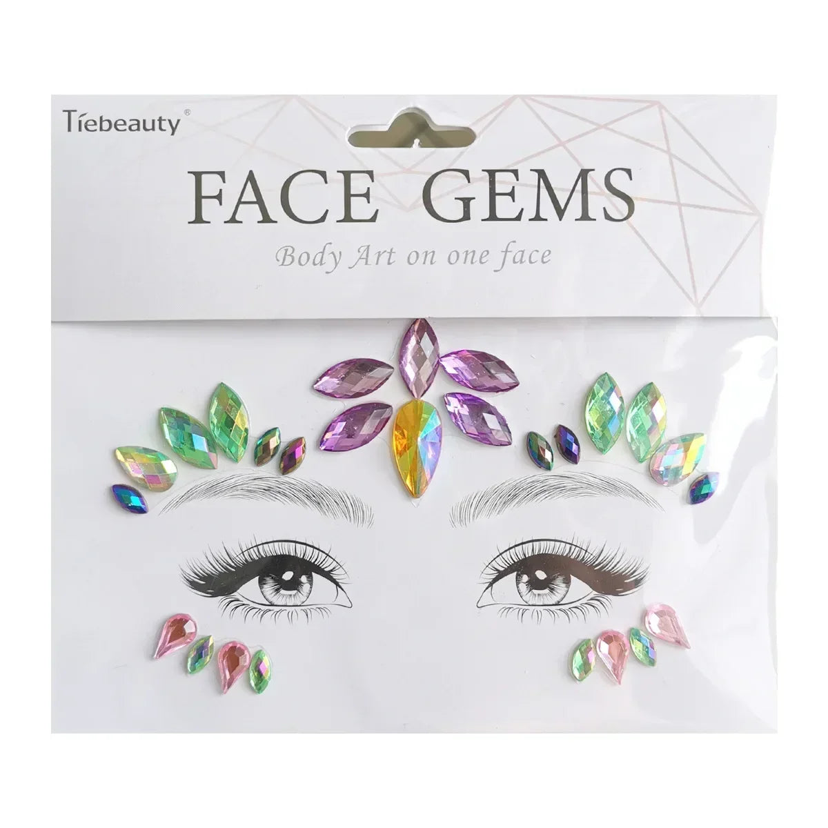 Face Gems Tattoo – Festival-Vibes