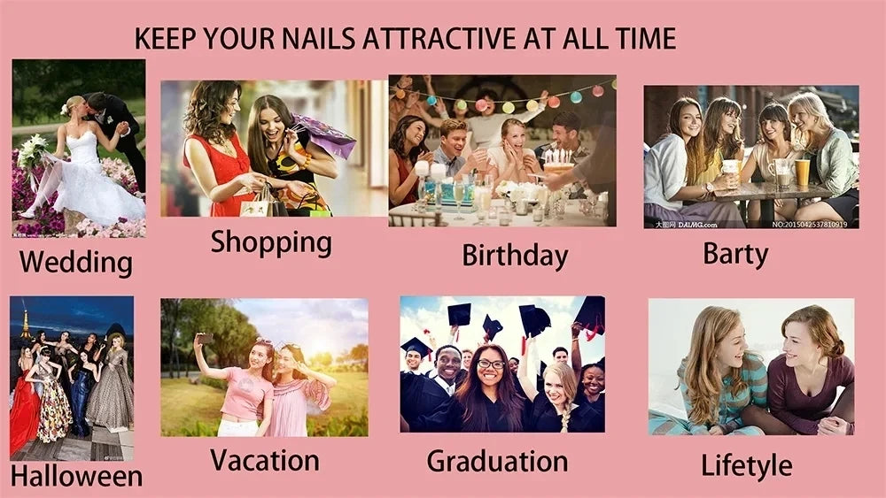 Statement Nails Deluxe- Press- On Set - sunny.side-Productions