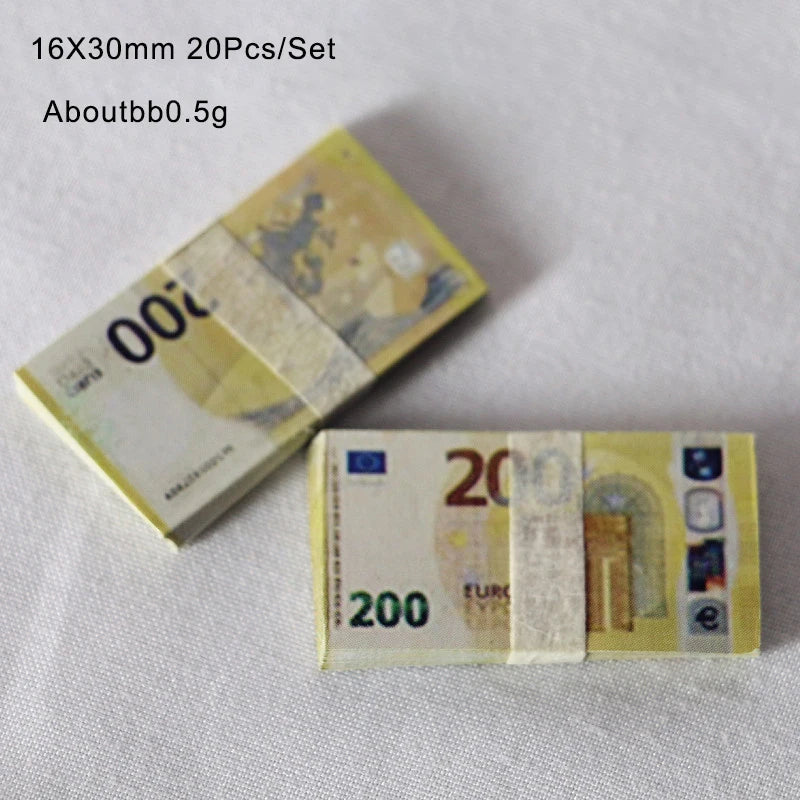 Miniatur Spielgeld – Euro & US Dollar