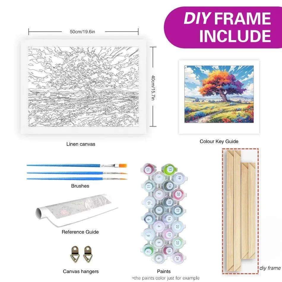 Malen nach Zahlen – Kirschblüten-Zauber