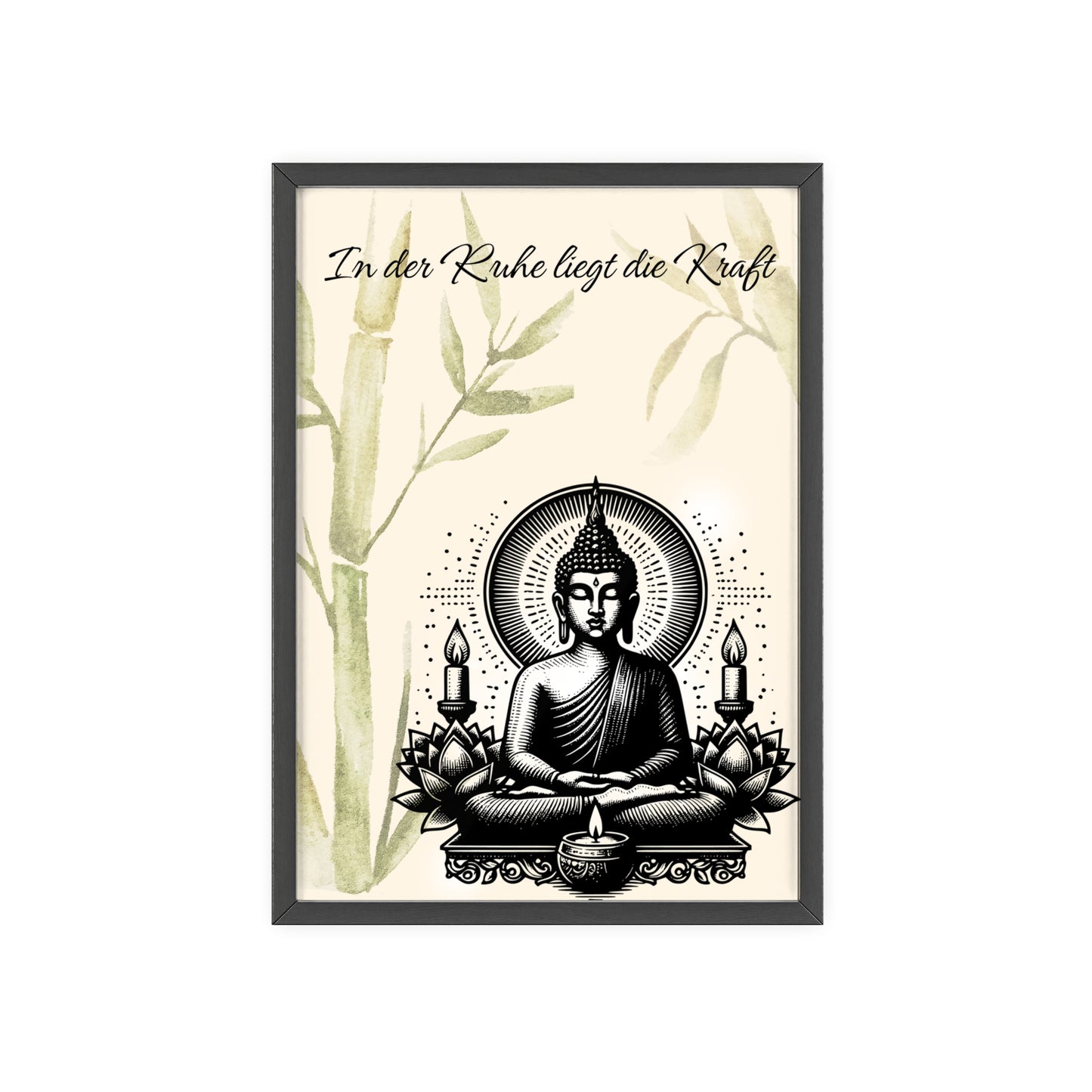 Spirituelles Poster- „In der Ruhe liegt die Kraft - sunny.side-Productions