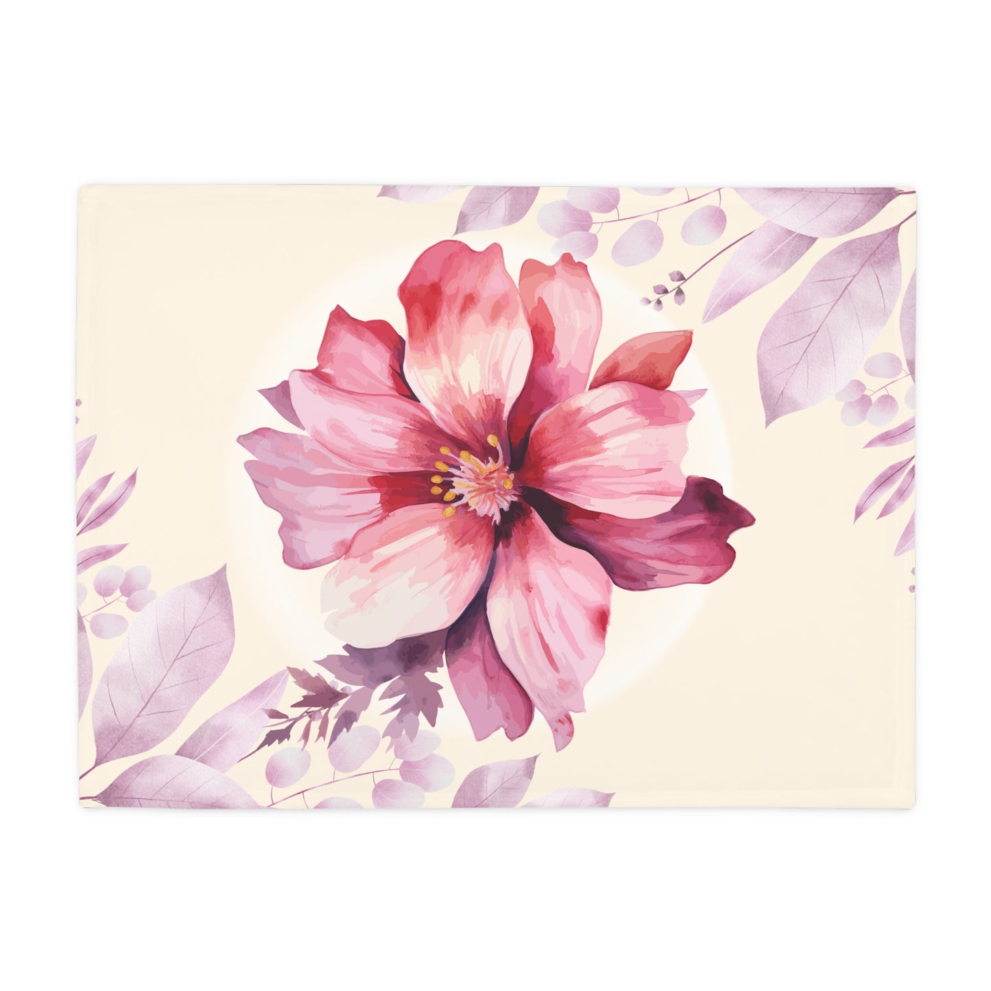 Elegante Florale Fleece Decke - sunny.side-Productions