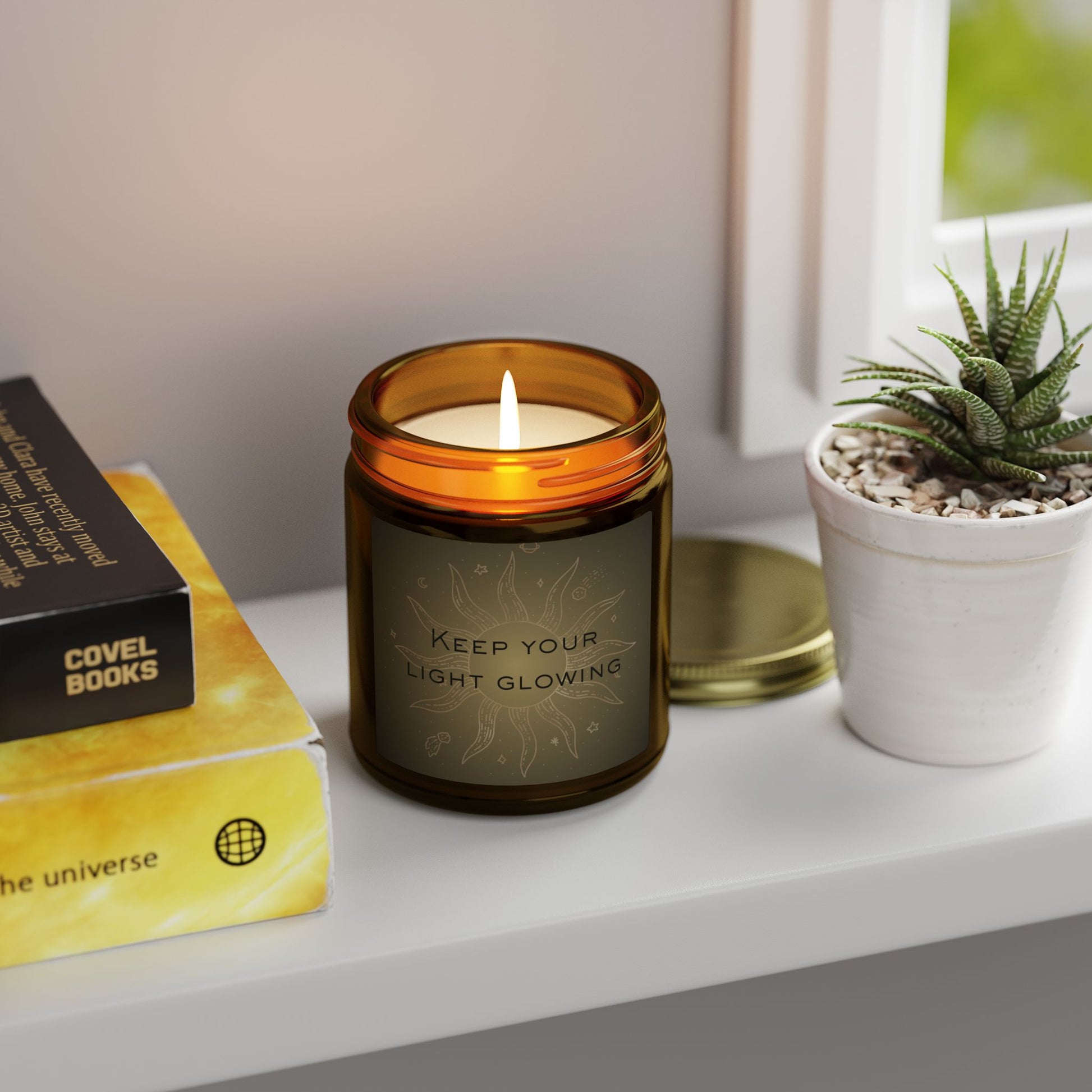 Quote Candle – Keep Your Light Glowing - sunny.side-Productions