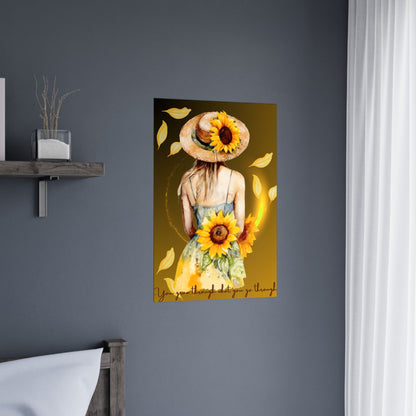 Sommerpoesie in Sonnenblumen- Stilvolles Kunstposter
