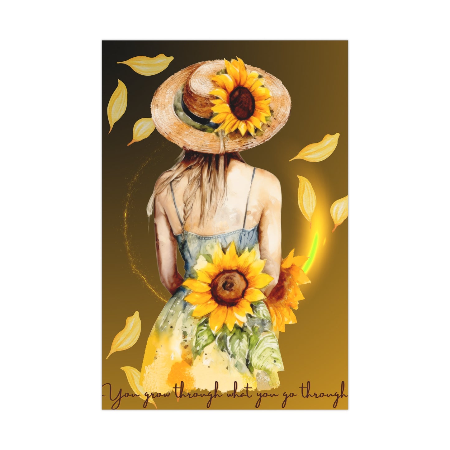 Sommerpoesie in Sonnenblumen- Stilvolles Kunstposter