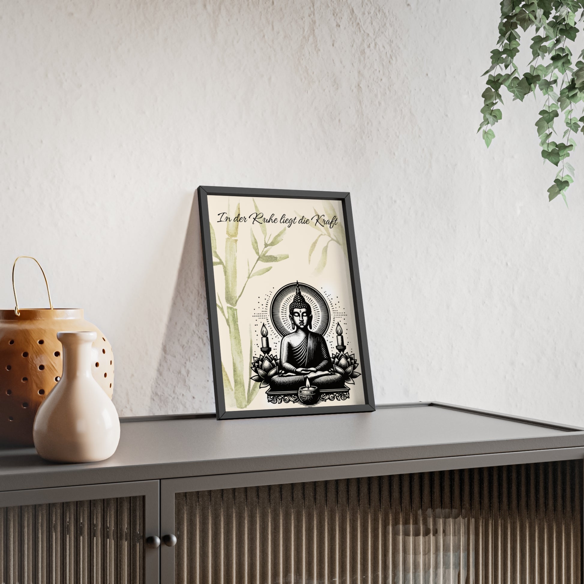 Spirituelles Poster- „In der Ruhe liegt die Kraft - sunny.side-Productions