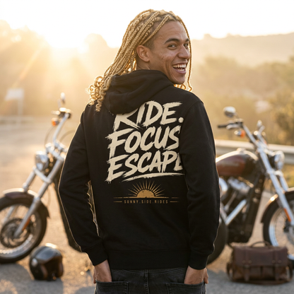 Hoodie – Ride. Focus. Escape.