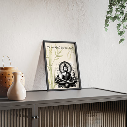 Spirituelles Poster- „In der Ruhe liegt die Kraft - sunny.side-Productions