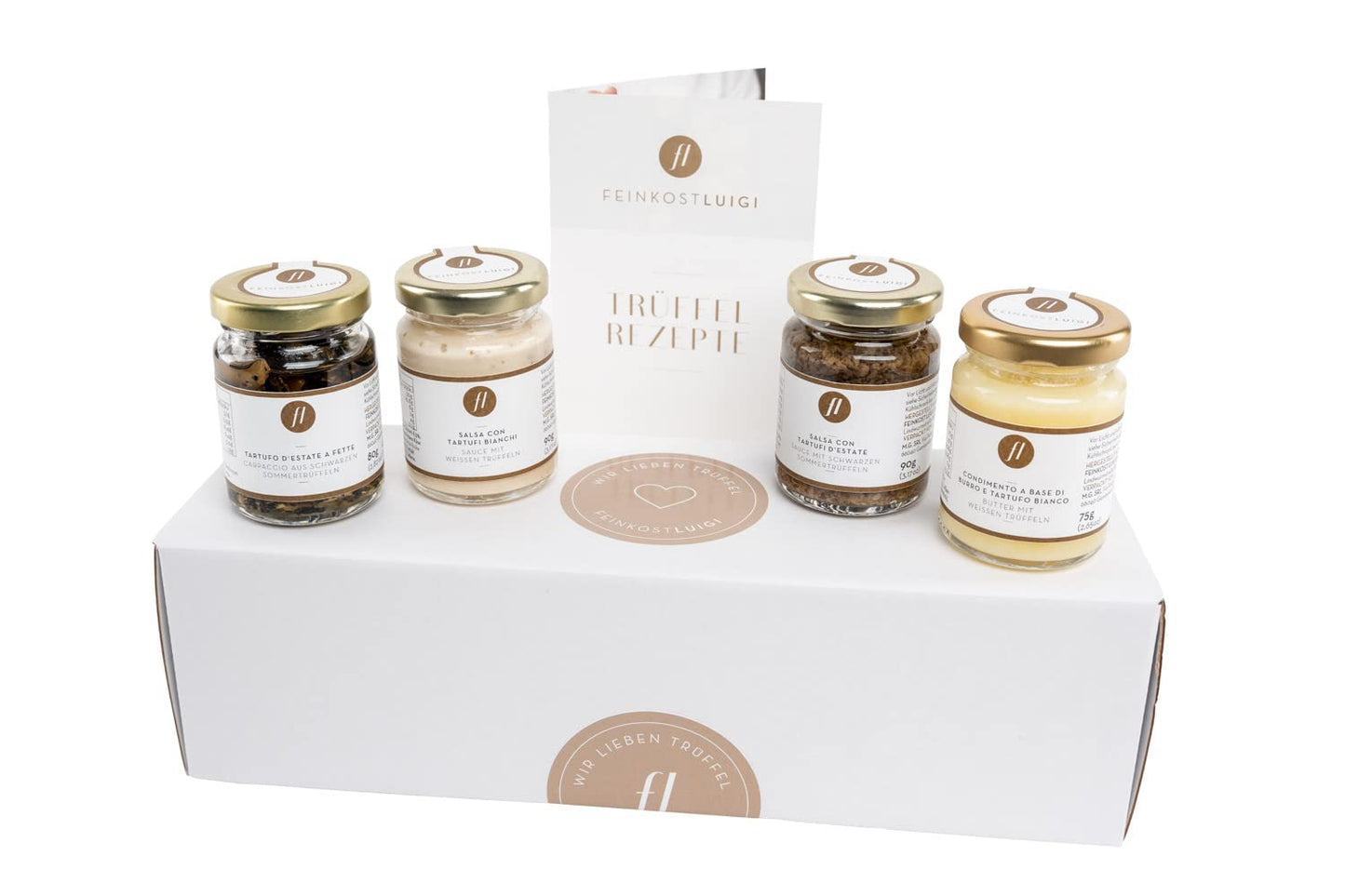 Feinkost Luigi - TRÜFFELBOX mit Trüffel Carpaccio, Saucen mit schwarzen und weißen Trüffeln & Trüffelbutter