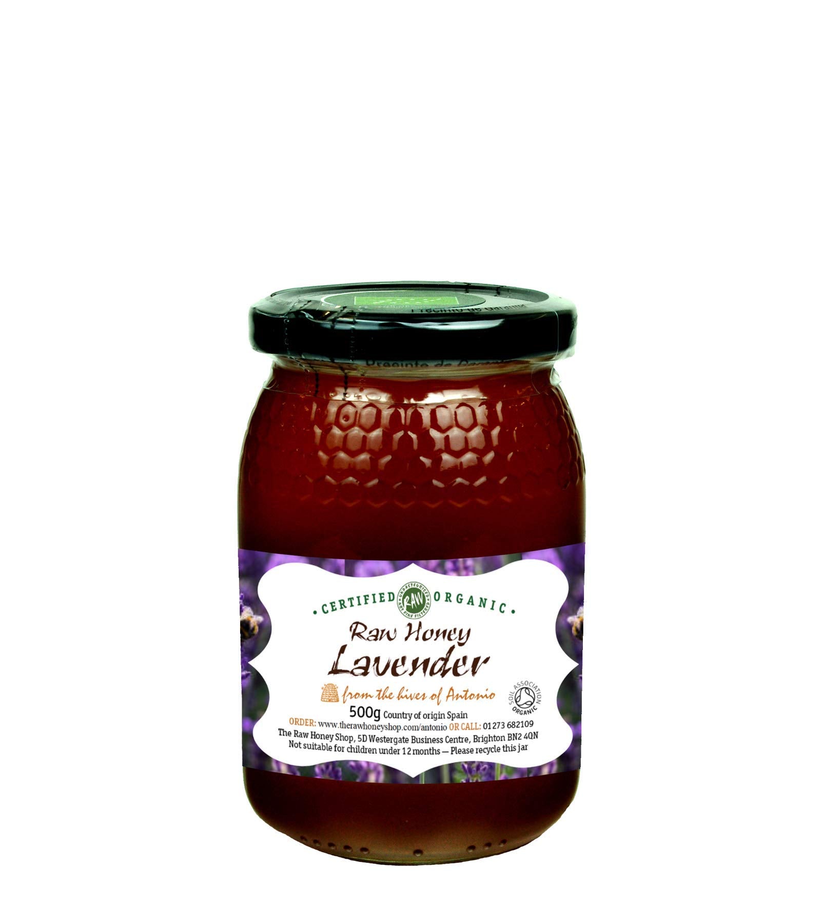 Antonio's Raw Certified Organic Wild Lavender Honey |Pure Wilderness Honey |Unpasteurised |Single Origin |The Raw Honey Shop |(1kg)