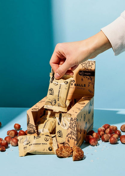 KoRo Bio Energy Balls Salted Hazelnut - Bio und vegan - Mit cremiger Haselnussmusfüllung - Hoher Ballaststoffgehalt