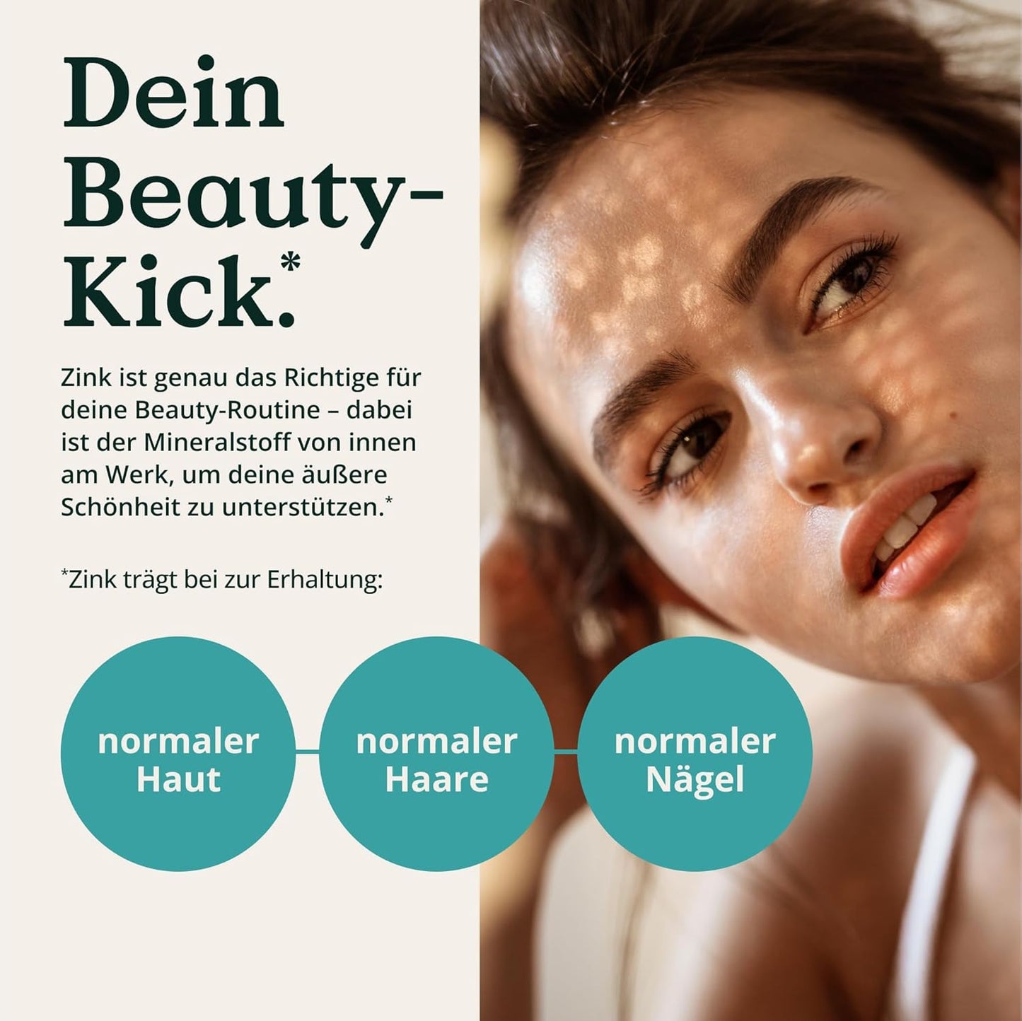 NATURE LOVE® Hyaluron Kapseln mit Zink - Hochdosiert mit 500mg - für Haut, Haare & Nägel - 90 Hyaluronsäure Kapseln - Vegan, Laborgeprüft, ohne unerwünschte Zusätze & in Deutschland produziert