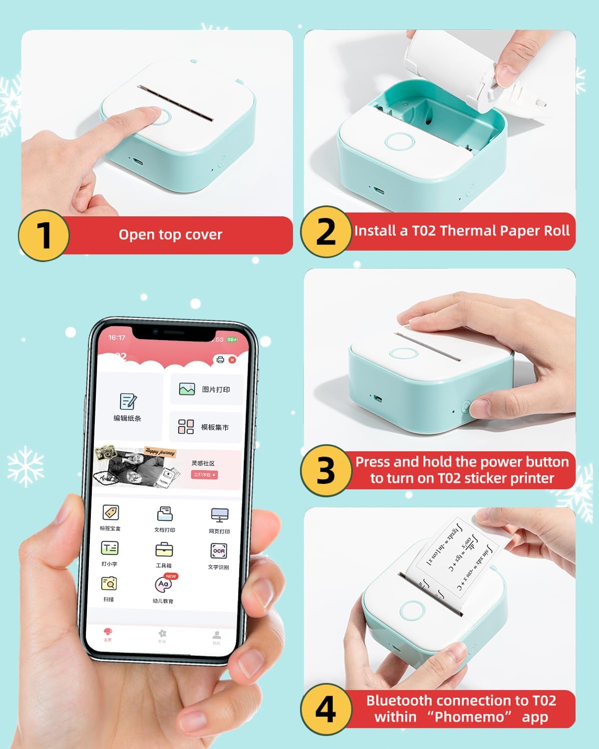 Kompakt, kreativ, kabellos – dein Mini-Thermodrucker - sunny.side-Productions
