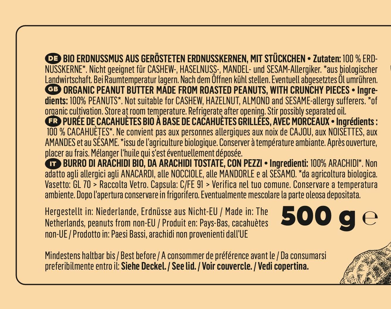 KoRo - Bio Crunchy Erdnussmus - 500 g