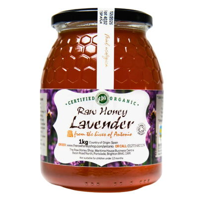 Antonio's Raw Certified Organic Wild Lavender Honey |Pure Wilderness Honey |Unpasteurised |Single Origin |The Raw Honey Shop |(1kg)