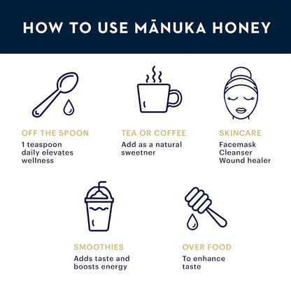 Manuka Health - Manuka Honig MGO 400+ 500g, hergestellt und abgefüllt in Neuseeland mit zertifiziertem Methylglyoxal Gehalt, natürlicher Manuka Honig von der Manukapflanze, 100% Manuka, vegetarisch