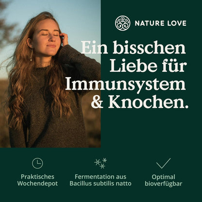 Vitamin D3 K2 Wochendepot - 180 vegane Tabletten - 7000IE D3 + 140µg K2 pro Tablette mit >99,7% all-trans - Hochdosiert & vegan - Laborgeprüft, in Deutschland produziert