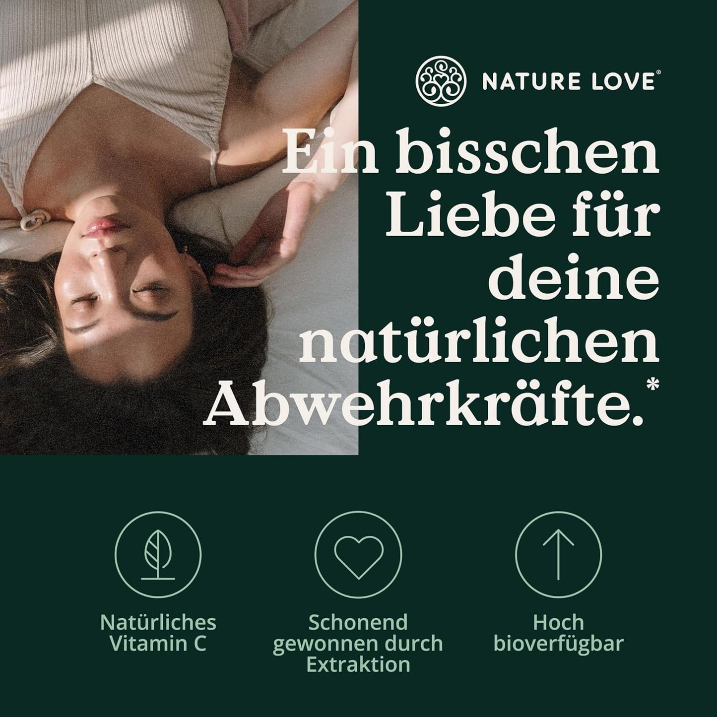 NATURE LOVE® Natürliches Vitamin C aus Bio Acerola Extrakt - Hochdosiert - Beste Bioverfügbarkeit - 180 Kapseln - Immunsystem - oxidativer Stress - laborgeprüft, vegan und in Deutschland produziert