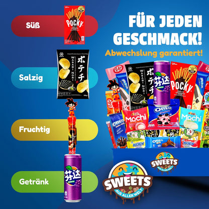 Asiatische Süßigkeiten Box - Japanische, Koreanische, Vietnamesische & mehr Süssigkeiten - Asiatische Snacks & Süßigkeiten aus aller Welt Box (XL)