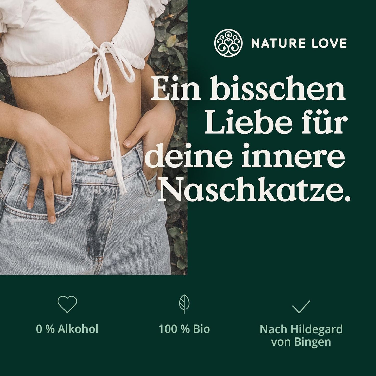 NATURE LOVE® Bio Bittertropfen ohne Alkohol nach Hildegard von Bingen (50ml) - hochdosierte Bitterstoffe Tropfen als 5:1 Extrakt aus erlesenen Kräutern und Pflanzen - vegan, laborgeprüft