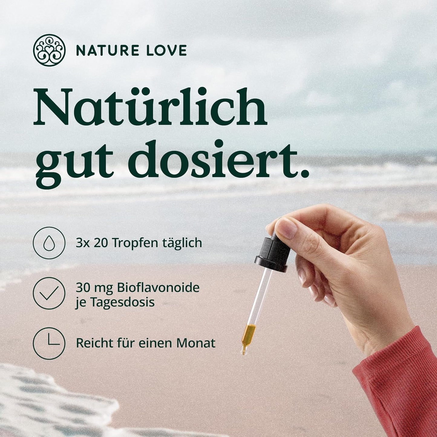 NATURE LOVE® Bio Grapefruitextrakt - 1200mg Bioflavonoide / 100ml - Laborgeprüft und Bio zertifiziert - Grapefruit Extrakt aus Kern und Schale - Hochdosiert, vegan und in Deutschland produziert