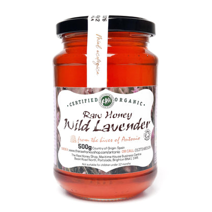 Antonio's Raw Certified Organic Wild Lavender Honey |Pure Wilderness Honey |Unpasteurised |Single Origin |The Raw Honey Shop |(1kg)