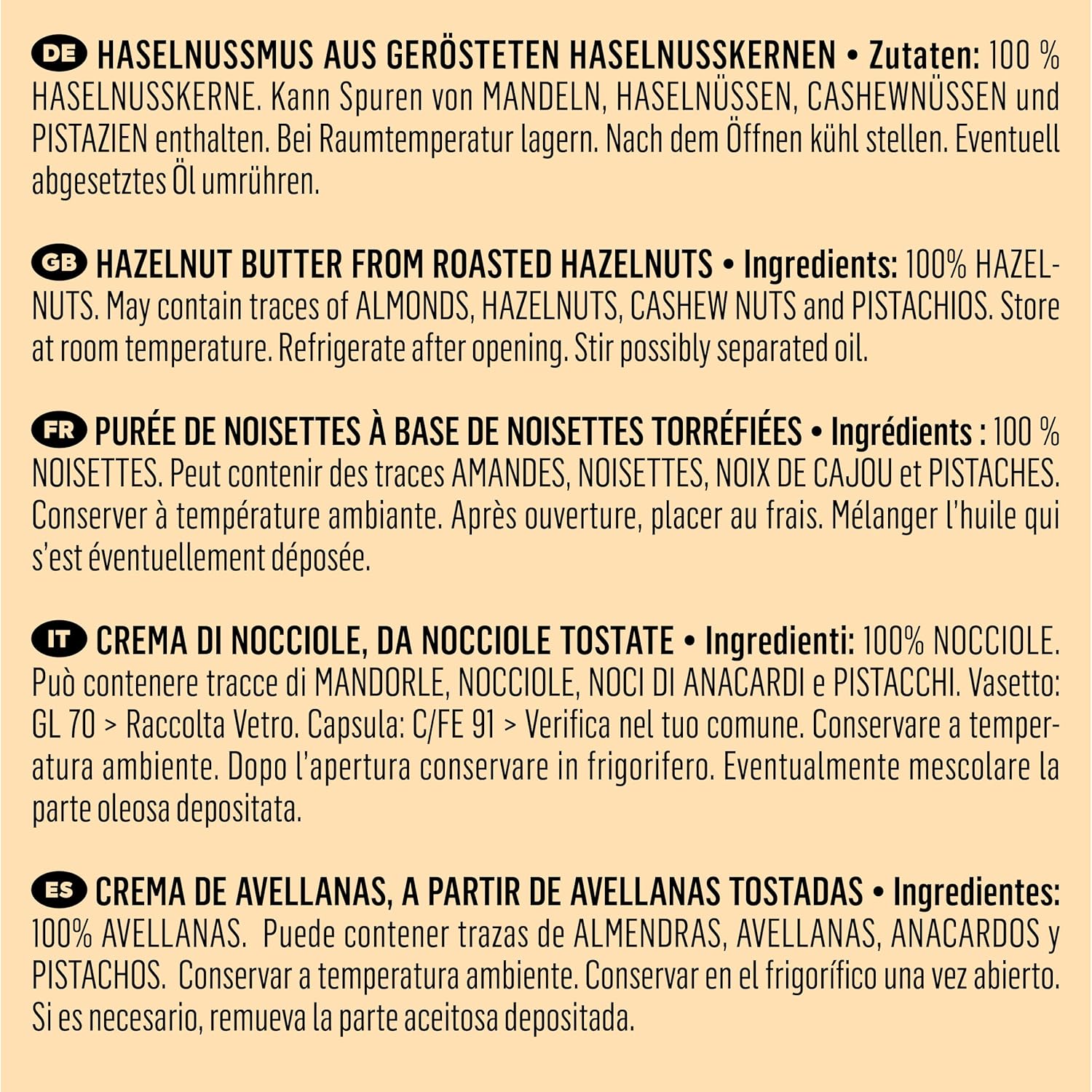 KoRo - Haselnussmus 500 g - Ohne Zusätze oder Konservierungsstoffe - Aus 100% Haselnüssen - Perfekt für Smoothies Bowls, Salatdressings und Brotaufstriche - Großes Glas zum Vorteilspreis