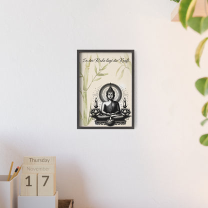 Spirituelles Poster- „In der Ruhe liegt die Kraft - sunny.side-Productions