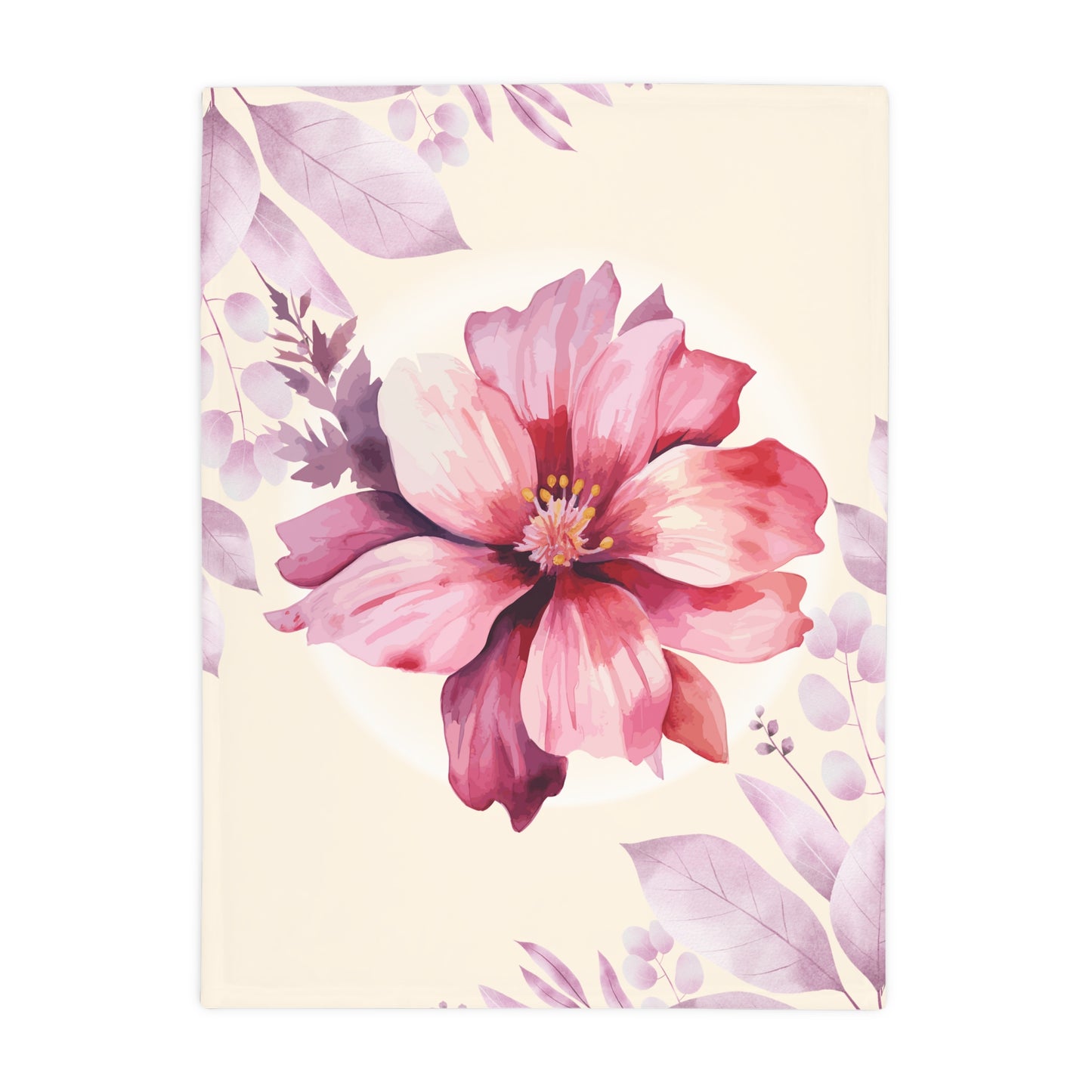 Elegante Florale Fleece Decke - sunny.side-Productions