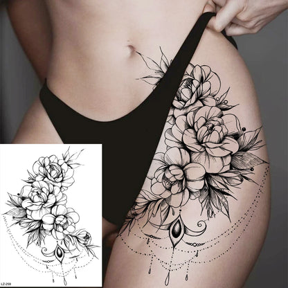 Festival-Tattoo Mandala – Temporärer Körperschmuck