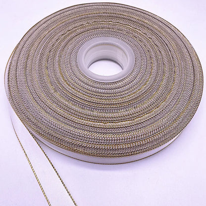 Satinband mit goldenem Rand