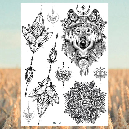 Festival-Tattoo Mandala – Temporärer Körperschmuck