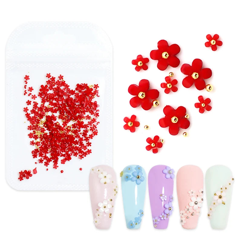 Acryl-Blumen Nail Art