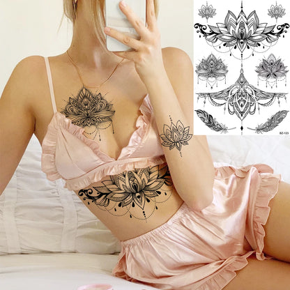 Festival-Tattoo Mandala – Temporärer Körperschmuck