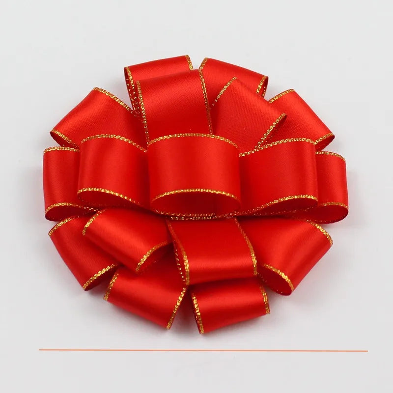 Satinband mit goldenem Rand