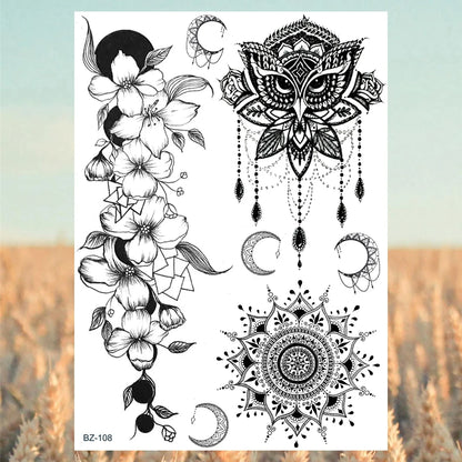 Festival-Tattoo Mandala – Temporärer Körperschmuck