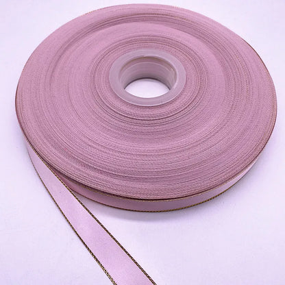 Satinband mit goldenem Rand