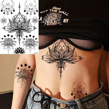 Festival-Tattoo Mandala – Temporärer Körperschmuck