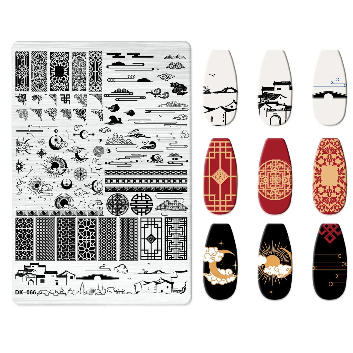 Nailart-Stempelplatte –  grenzenlose Designs - sunny.side-Productions