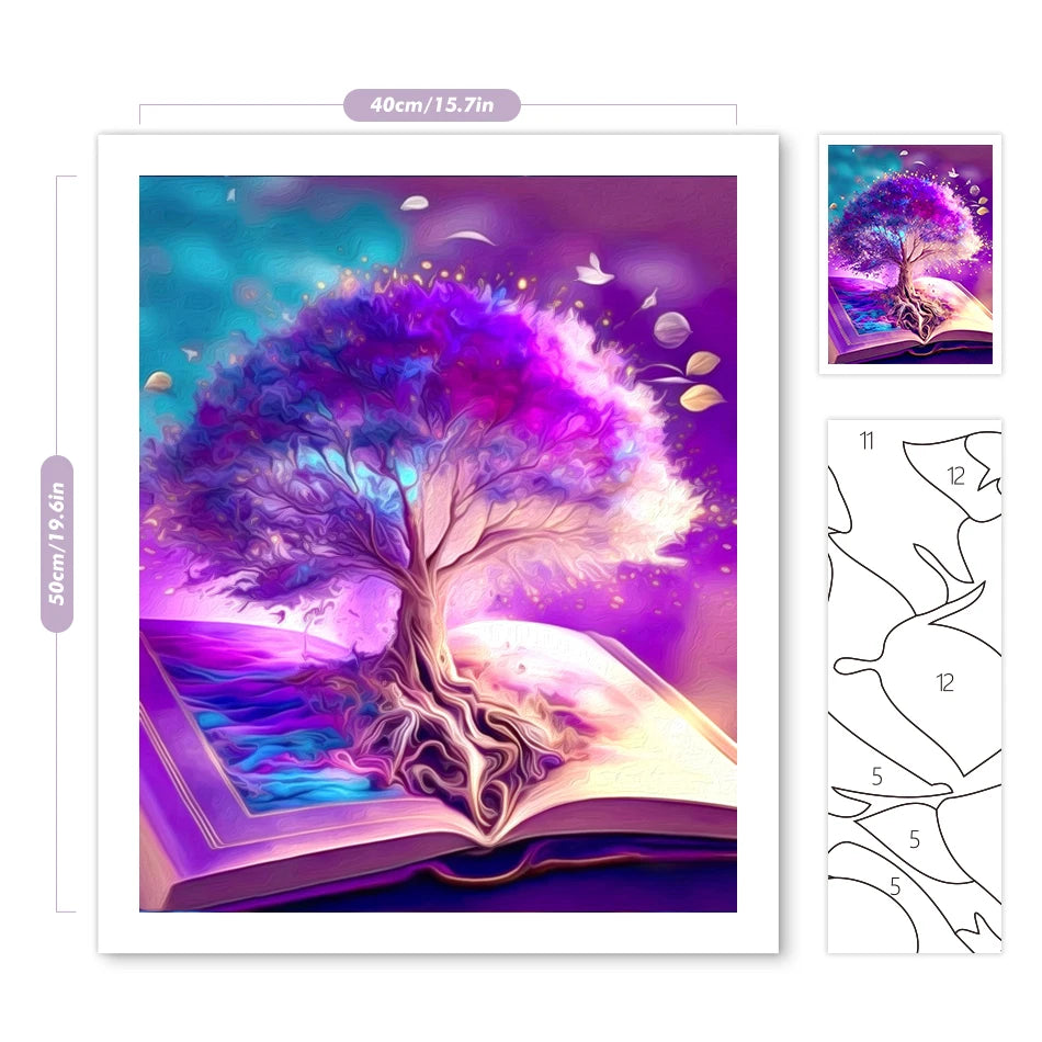 Malen nach Zahlen-Set– Magische Bücher - sunny.side-Productions