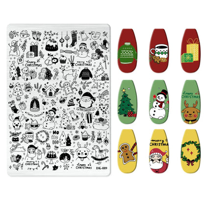 Nailart-Stempelplatte –  grenzenlose Designs - sunny.side-Productions