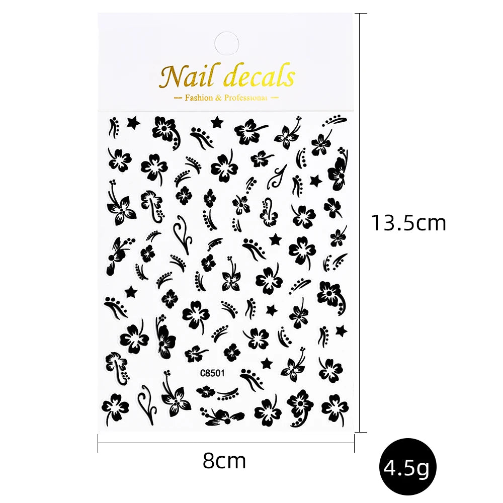 Nailsticker – Florale Reliefkunst