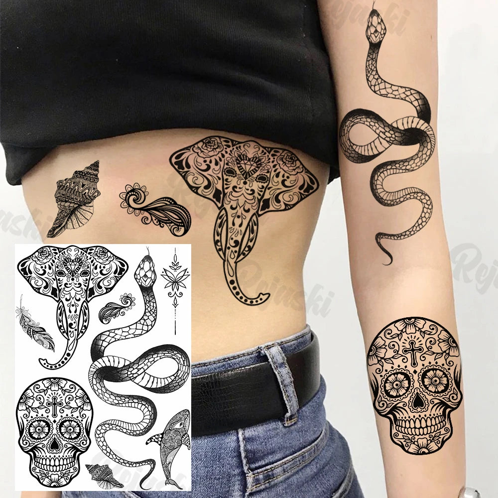 Festival-Tattoo Mandala – Temporärer Körperschmuck