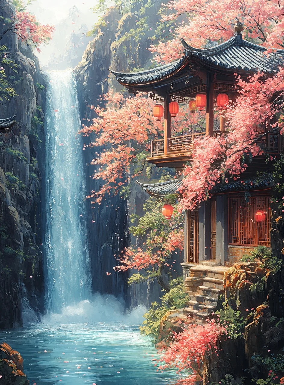 Malen nach Zahlen – Kirschblüten-Zauber