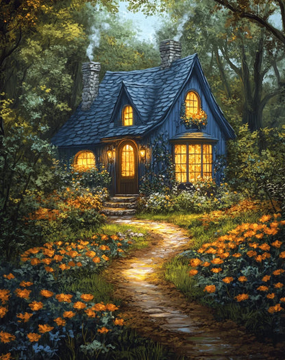 Malen nach Zahlen – Waldtraum auf Leinwand