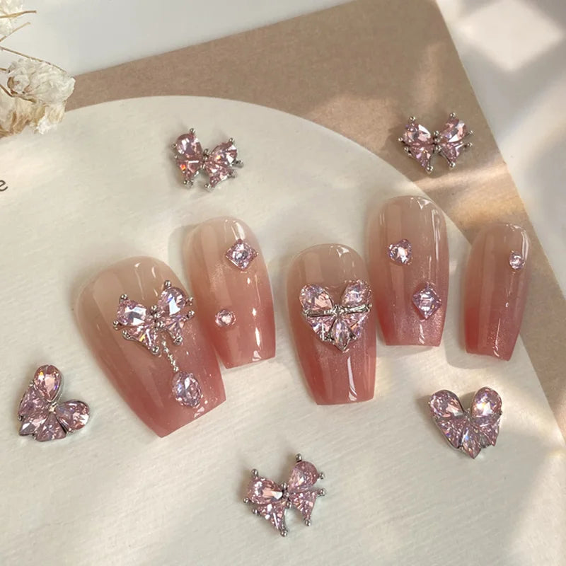 3D Nail Charms – Herz & Schmetterling