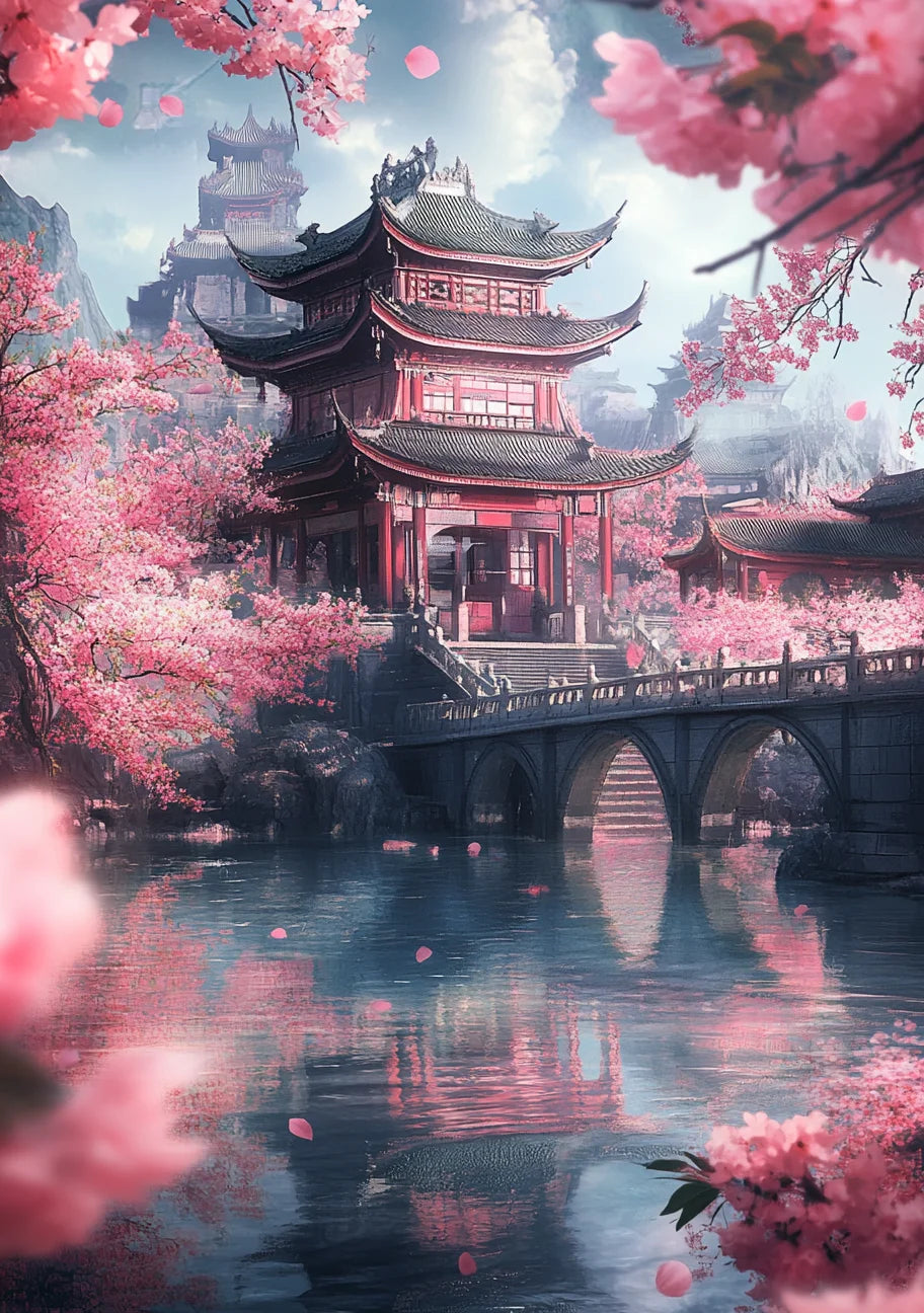 Malen nach Zahlen – Kirschblüten-Zauber