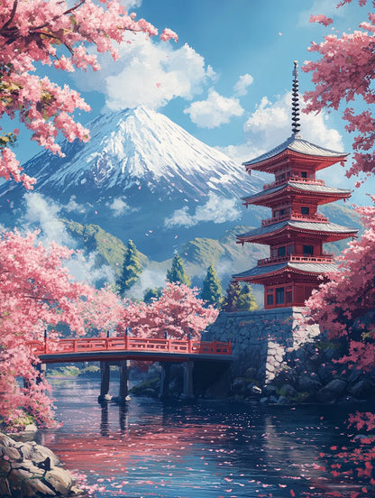 Malen nach Zahlen – Kirschblüten-Zauber