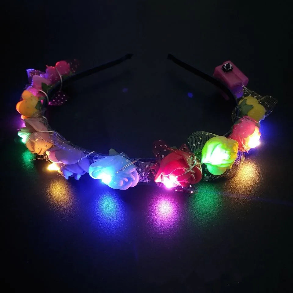 LED-Blumenkranz – Festivalaccessoires
